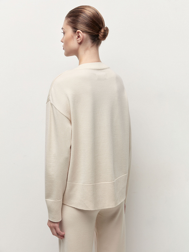 Дания костюм (джемпер+брюки) трикотажный (кремовый, 40-42/164-170)