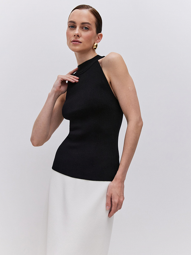 Милана майка трикотажная (черный, 44-46)