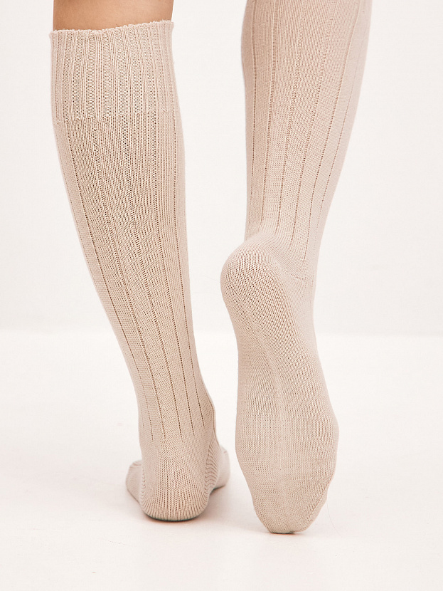 Гольфы трикотажные Степ (кремовый, 36-40)