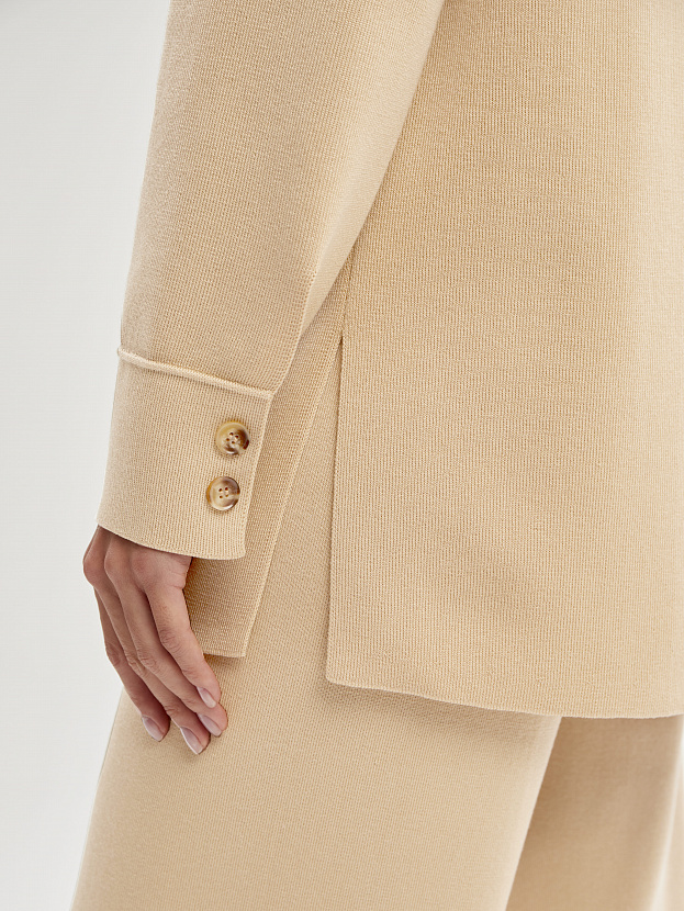 Портофино костюм (рубашка+брюки) трикотажный (кремовый, 40-42/164-170)