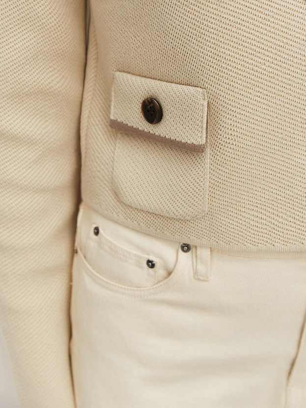 Элира жакет трикотажный (светло-бежевый, 44-46)