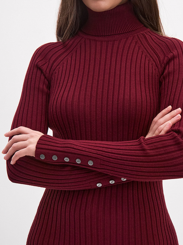 Бридж водолазка трикотажная (бордо, 44-46)