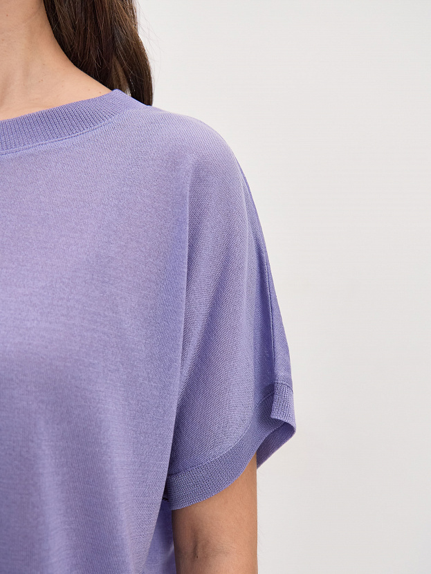 Мика джемпер (футболка) трикотажный (лаванда, One size (44-52))