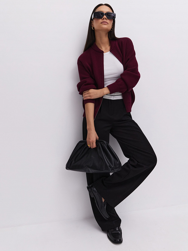 Честер джемпер (бомбер) трикотажный (бордо, 44-46)