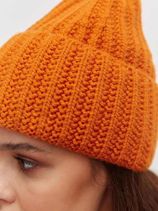 Черри комплект (шапка+ шарф) трикотажный (терракот, 56-58)
