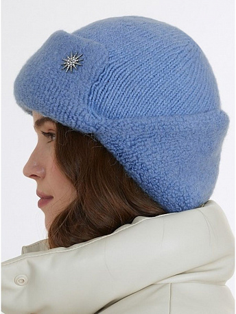 Шапка-ушанка из мохера и шерсти мериноса Стокгольм