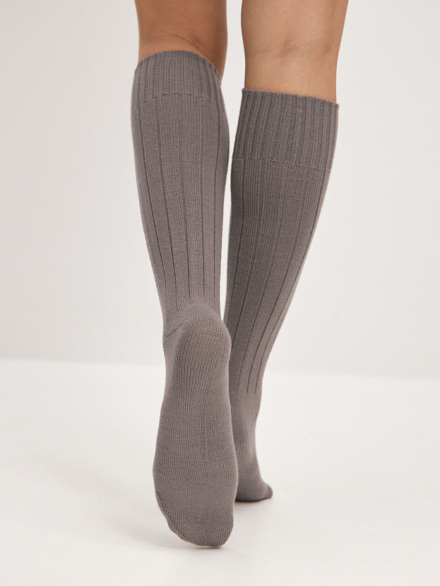 Гольфы трикотажные Степ (серо-бежевый, 36-40)