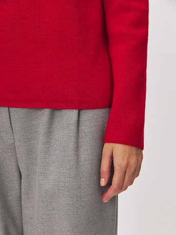 Джемпер поло из шерсти мериноса Крафт