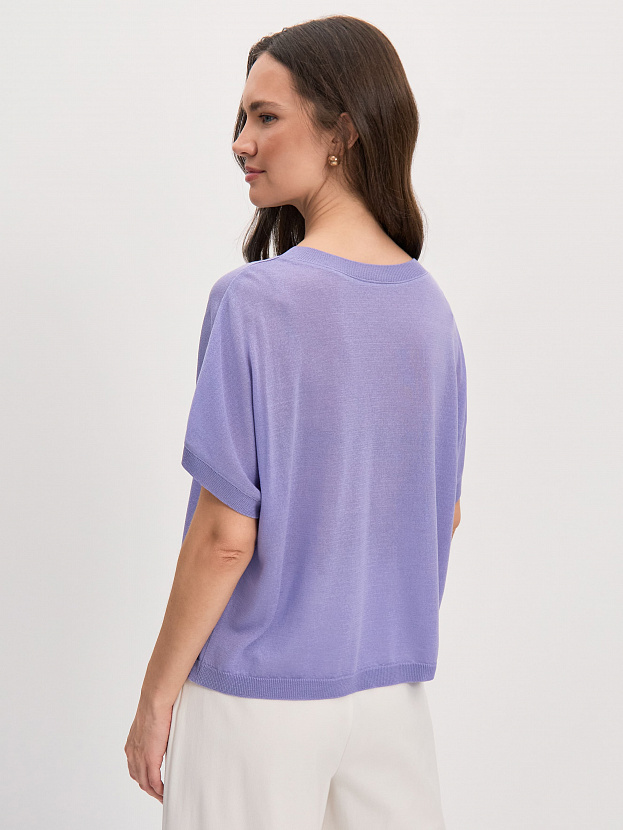 Мика джемпер (футболка) трикотажный (лаванда, One size (44-52))