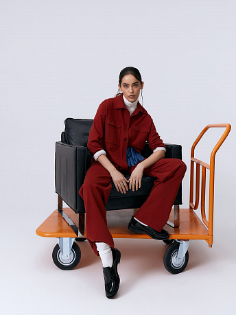 Костюм с рубашкой из шерсти мериноса Джемми