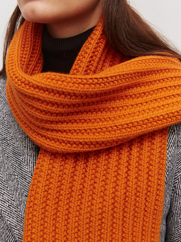 Черри комплект (шапка+ шарф) трикотажный (терракот, 56-58)