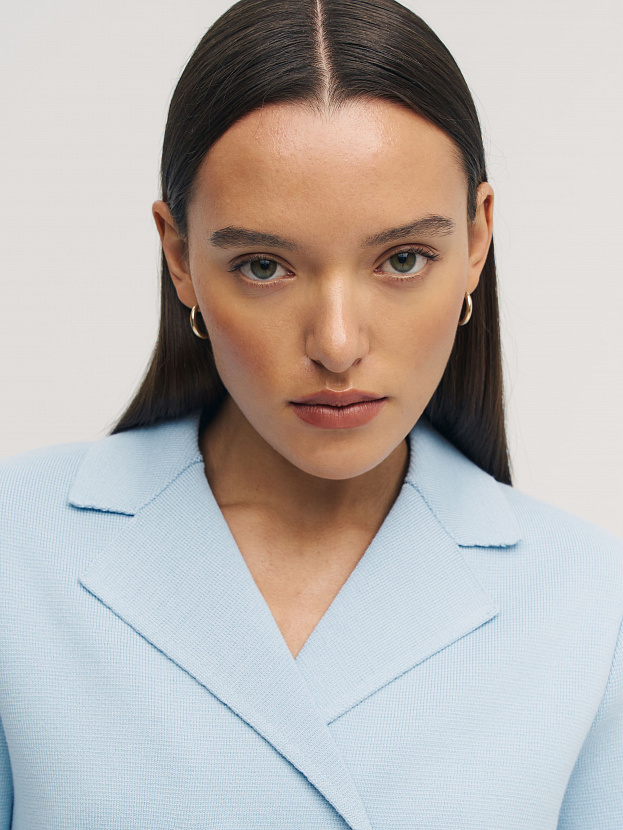 Диор жакет трикотажный (голубой, 46)