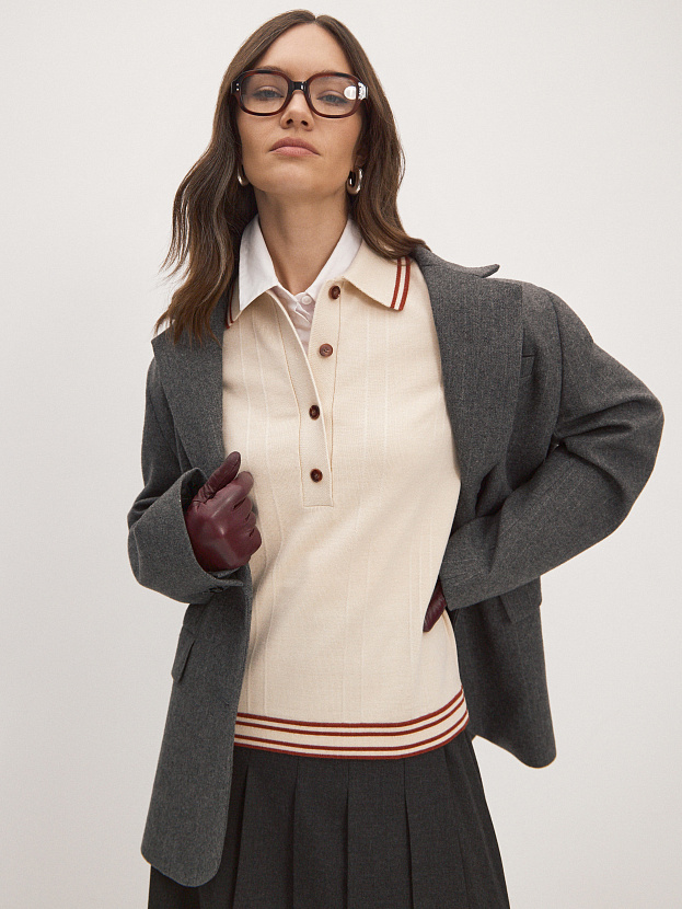 Кайли джемпер трикотажный (кремовый, 44-46)