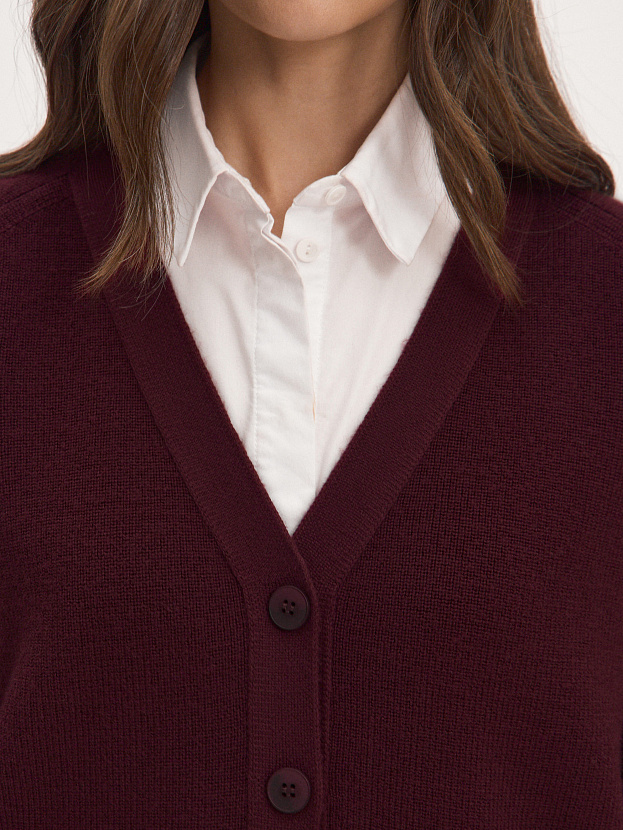 Рига кардиган трикотажный (бордо, 44-46)