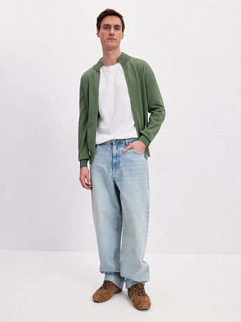 Кардиган мужской на молнии из хлопка